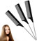 Olisang 3 Stück Neckerei Kämme, Metall fein Nadelstielkamm Carbon Kamm, Starker Langlebiger stielkamm, Haarkamm Rat Tail Comb, haarfarbe kamm für Frauen und Männer