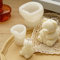 Hilai Moule Bougie Silicone,Bougeoirs en Silicone d'ours, 3D Ours en Forme de Moule Moule de Moule en plâtre Savon Fabrication de Savon pour la décoration de Cadeau Artisanal DIY 5.7x7cm