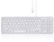 Perixx PERIBOARD-213W DE Kabelgebundene Kompakte USB Tastatur mit leisen Scherenstrukturtasten für Computer, Ziffernblock, Laptop und Tablet, Weiß, QWERTZ…