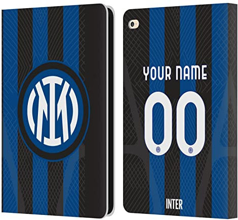 Head Case Designs Licenza Ufficiale Personalizzata Personale Inter Milan Home Kit Stemma 2022/23 Custodia Portafoglio in Pelle Compatibile con Apple iPad Air 2 (2014)