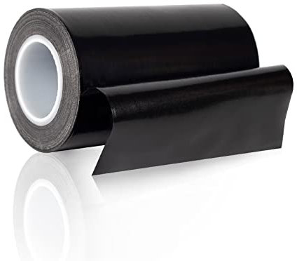 SENCOL Schwarz, 100 mm x 12 m x 0,18 mm, 100% Qualitätssicherung, PTFE-beschichtetes Fiberglas-Teflonband, Hochtemperaturband; Trocken-Förderband; Schweißdichtband