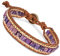 BENAVA Damen Yoga Armband Jaspis Edelstein Perlen mit Lotus Anhänger Lila | Edelstein Armband Meditation | 16-24 cm