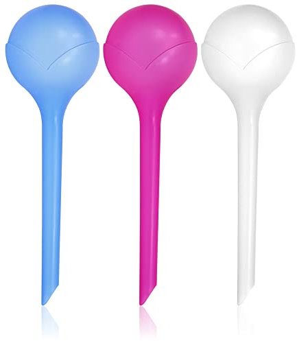 com-four® 3X riego automático para Plantas de Interior - dispensador de Agua para Plantas - Bola de riego para riego de Flores - hydrospikes (03 Piezas - Colorido)