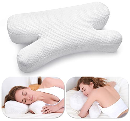 CUZEP Oreiller Ergonomique Cervical,Oreiller Anti Rides,Oreiller Memoire Forme,pour Les dormeurs sur Le côté, Le Dos et Le Ventre,Soulager Douleurs Cou Oreiller Dormir