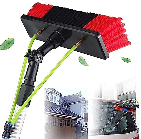 Witriolik Wash Spazzolone Kit Spazzola Vetri,Spazzola Telescopica Alimentata ad Acqua Per Pulizia di Pannelli Fotovoltaici e Solari Kit di Pulizia Telescopico Il palo Spazzola Lavaggio Camion