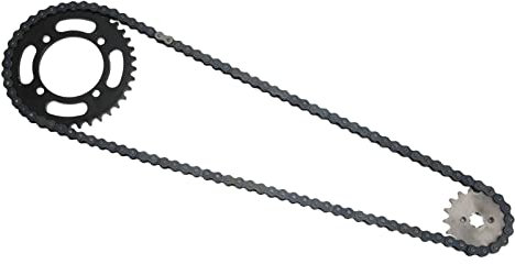 Kit de Piñón de Cadena, Piñón Trasero Delantero, Cadena 420 155 Mm 37T Delantero 420 17T Piñón Trasero Universal para a Dirt Mini Bikes ATV Go Kart