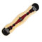 CHRIST Lammfell-Sattelgurt KONTURGURT von Werner Horse – anatomischer Dressurgurt, Lammfellgurt (Kurzgurt) aus echtem Fell, in Natur, braun, rot & anthrazit, Lange 85 cm in Rot-Natur