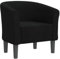 vidaXL Clubsessel, Sessel mit gepolstertem Sitz Armlehnen, Cocktailsessel mit Holzgestell, Loungesessel Relaxsessel Polstersessel, Schwarz Stoff