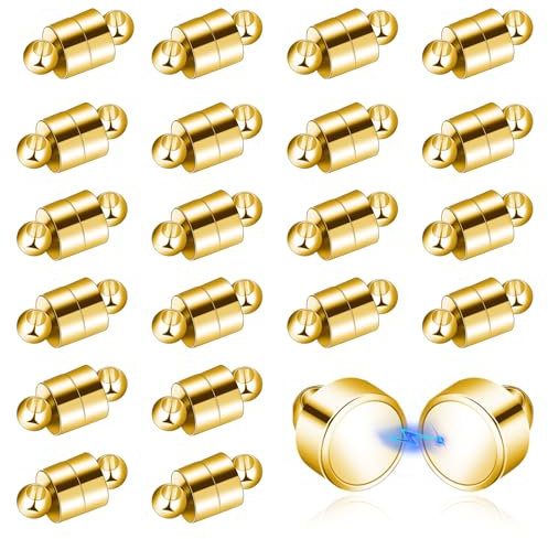24 Paar Magnetverschlüsse für Halsketten, Armbandverschlüsse und Verschlüsse Schmuck Sicherheit Magnetverschluss Konverter Halskette Verlängerer und Verkürzer Armband Helfer Werkzeug