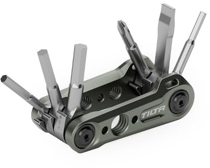 Tilta Mini Kit de Herramientas Multifuncional, Juego de Herramientas Plegable 6 en 1 con 6 Llaves específicas, Herramienta de cámara para desmontaje de Equipos - Verde Abeto TA-MMT-SG