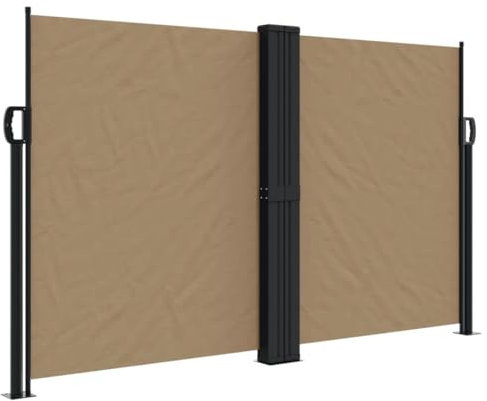 vidaXL Seitenmarkise, Sichtschutz Ausziehbar, Windschutz Sonnenschutz für Garten Balkon Terrasse, Seitenrollo Seitenwandmarkise, Taupe 140x1000cm