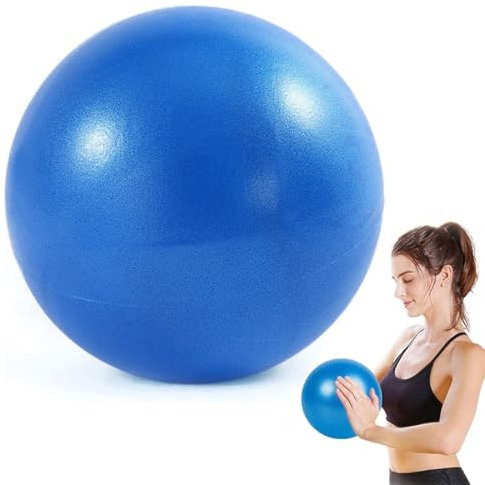 VAEIORP Pilates Ballon de Gymnastique, 25cm Yoga Ball Anti-Slip Anti-Éclatement Fitness Balles Yoga Ball Équilibre Sport Balle, Petit Ballon de Gymnastique avec Paille Gonflable
