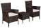 HEFZGDB Set da Bistro 3 pz in Polyrattan Marrone Sedie da giardino Tavolo da giardino con sedie Arredo giardino Adatto per patio, bordo piscina, giardino.