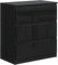 meble masztalerz Kommode Matt mit 3 Schubladen 70 cm, Sideboard Wohnzimmer, Kommode Schlafzimmer H: 78,5 cm, B: 70 cm, T: 39 cm Kommode mit Schubladen, Schubladenschrank (Schwarz Glänzendes)