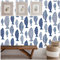 Papier Peint Bleu,44.5 x 500cm Papier Peint Poisson Papier Peint Marin Papier Peint Rayures Bleu Papier Peint Geometrique Bleu et Blanc Vintage Papier Peint Adhesif pour Meuble Chambre,Cuisine,Salon