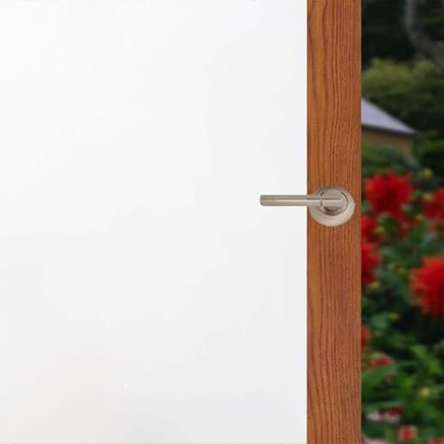 Pellicola decorativa in vetro bianco satinato per ufficio e camera da letto, 61 x 180 cm, rivestimento statico non adesivo per finestre