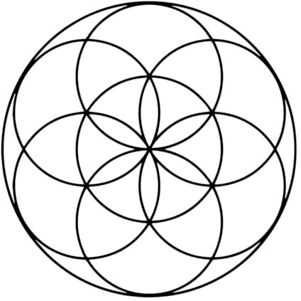 Flower of Life Mandala Vinyl Wall Decals Bed Headboard Car Window Stickers Removable Mandala Wallpaper Art Mural Extra Large - 60x60cm