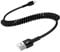 Spiralkabel USB A auf Lightning Kabel，[MFi Zertifiziert] Apple Carplay Kabel，Kurz iPhone Auto Ladekabel mit Datensynchronisation für iPhone 14/14 Pro/14 Pro Max/13/13 Pro/12/11/XR/XS/X/8/7