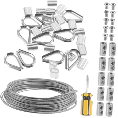 VILLFUL Drahtseil-set 30 Meter Edelstahlseil Mit Seilquetschkabel Und Takelage Für Sichere Und Haltbare Anwendungen