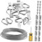 VILLFUL Drahtseil Mit Drahtseil Set 30m Mit Drahtseilhülsen Kabelgeländer Kit Rigging Zubehör Für Zaun Sonnensegelanwendungen Rostfrei Langlebig Drahtseil Rankhilfe Set