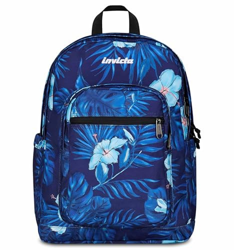 Invicta Jelek Zaino Scuola Media Ragazza, Scuola Elementare, Scomparto PC, Tasca Borraccia, blu