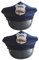 VALICLUD 2St Hut the hallow halloween mitgebsel pferdeparty police costume partytisch Partykostüme Dekoratives Accessoire lebhafte Polizeimützen Offiziersmütze Britische Bobby-Mütze Stoff