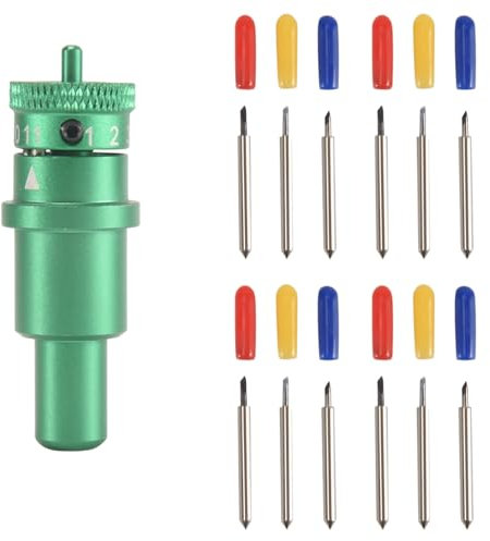 Reinscer 12er-Pack 30-, 45- und 60-Grad-Schnittklingen Plus Klingenhalter-Gehäuse-Set für Silhouette Cameo 4, Cameo 4 Plus, Cameo 4 Pro