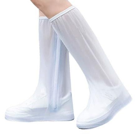 Aolegoo Copriscarpe Impermeabili, Riutilizzabili e Antiscivolo, Ideali Per La Pioggia e La Neve (Bianco, XL)