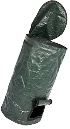 ifundom Müllsack Mit Deckel Für Laubsammleimer Abfallaufbewahrungsbeutel Aus Langlebigem Material Einfach Zu Transportieren Und Wiederverwendbar Für Gartenhof Und Außenbereich Grün