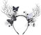 YUGSHNKFC Cosplay Kostüm Schmetterling Horn Haarreifen Cosplay Horn Haarstyling für Live Show Stirnband Cosplay Hexe
