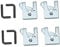 PEPLAYTAL 4Sets Pet Cage Lock Latch Durable Automatic Door Latch for Dog Cage Easy to Install for Various Pet Cages for Dogs and Animals