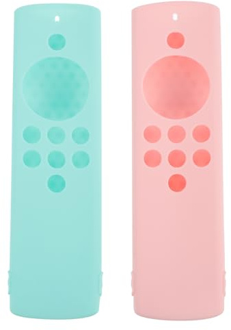 JEWEDECO 2Pcs Silicone Tv Controller Protection Shell Compatible with Fire Tv Stick Anti-scratch Remote Cover in Mint Green and Flexible Soft Silicone Case for Firestick Remote