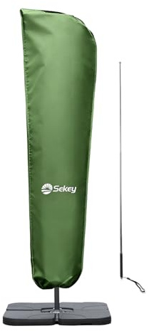 Sekey Schutzhülle für Ampelschirm/Sonnenschirm, Abdeckhauben für Sonnenschirm | 265×48/70 cm – 100% Wasserdichter Polyester, UV-Beständig