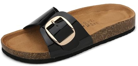 ARRIGO BELLO Sandalen Damen Pantoletten Sommer Bequeme Hausschuhe Verstellbarer Schnalle Rieme Sommerschuhe Badelatschen rutschfest Damensandalen Größe 36-41
