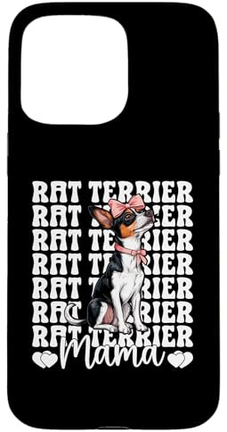 Rat Terrier Mama Dog Mamma Festa della mamma Coquette Fiocco Rosa Custodia per iPhone 15 Pro Max