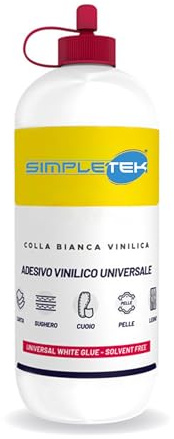 SIMPLETEK - Universeller Vinylkleber - 250 g - Kleber für Holz, Papier, Kork, Leder und Leder - Schnell trocknend und hohe Widerstandsfähigkeit