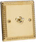 Varilight - 1G 1 or 2W 10A Classic Toggle Switch Georgian Brass - XGT1
