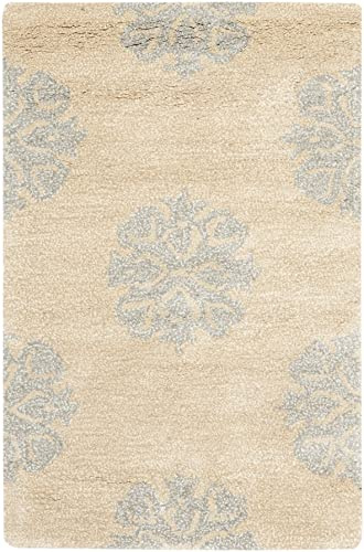 SAFAVIEH Zeitgenössische Teppich für Wohnzimmer, Esszimmer, Schlafzimmer - Soho Collection, Kurzer Flor, Beige, 61 X 91 cm