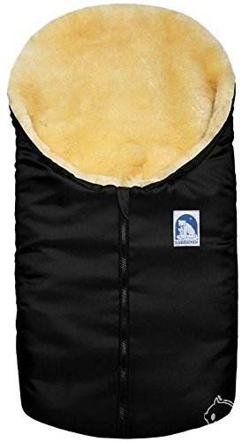 Eisbärchen 963 SZ Kleiner Lammfellfußsack in schwarz