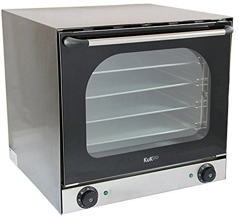 Horno de Convección Eléctrico Sobremesa Profesional con Doble Ventilador+4 Bandejas Mini Horno Comercial Pizza Panaderías, Hoteles, Cocinas, Cafés, Restaurantes, 50-300°C Temporizador 0-120 minutos