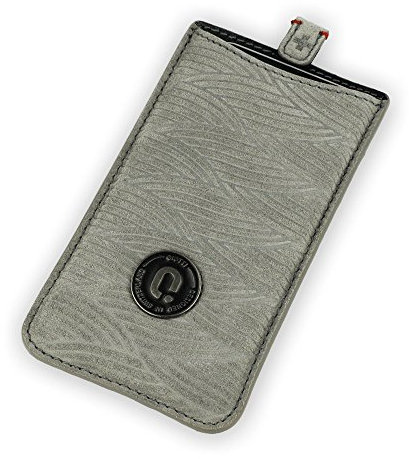 QIOTTI Q.Pouch Wave Petrol Alcantara für Smartphone (Größe: M)