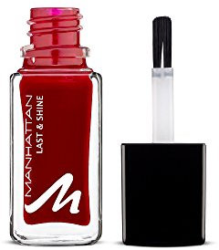 Manhattan Last & Shine Nagellack – Warmroter, glänzender Nail Polish für 10 Tage perfekten Halt – Farbe Your Favorite 680 – 1 x 10ml