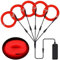 Lychee Flexibel 5x1 m Neon Beleuchtung Draht Lichtschlauch Leuchtschnur EL Kabel Wire mit 3 Modis für Partybeleuchtung(Rot)