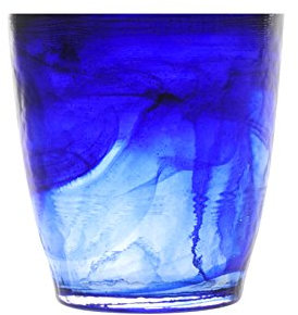 H&H Lot de 6 Verres en Verre Albâtre Cobalt 23 cl Ameublement de Table