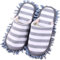 Pormow - 1 paire de pantoufles de nettoyage multifonctionnelles avec semelles en microfibre , Chenille, gris, Taille unique