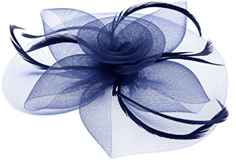 Braut Fascinator Blumen Netz Kopfschmuck Damen Haar Clip Hut Feder Haarschmuck Kopfbedeckung für Party Kirche Hochzeit Cocktail