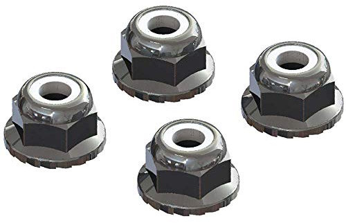 Flansch Nyloc Kontermutter 4mm, Silber (4)