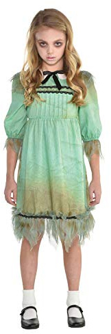 amscan Childs Girls Frightening Creepy Girl Halloween Fancy Dress Costume