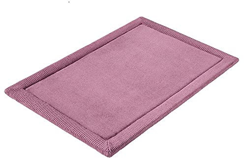 PANA® Memoryschaum Badematte (60 x 90 cm) • Flauschiger Badteppich aus weichen Mikrofasern • Mikrofaser Badvorleger • Rutschfester und waschbarer Duschvorleger • Farbe: Orchidee