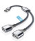 BASESAILOR Câble USB Répartiteur 1M 2-Pack,Type A Mâle vers 2 Femelle Rallonge Nylon Diviseur Multiprise Y Cordon Double Port Hub Chargeur Split Adaptateur pour Xbox One,PS4,PS5,Voiture,PC,TV,LED,Car